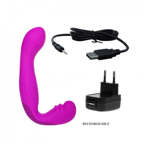 Перезаряжаемый безремневой страпон с вибрацией Beau