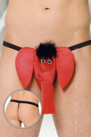 Красные мужские стринги в виде забавного слоника SoftLine Collection