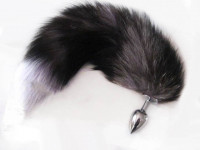 Анальная пробка из металла с хвостом