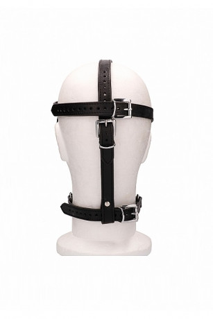 Полуоткрытая кожаная маска из высококачественной натуральной кожи Leather Male Mask