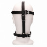 Полуоткрытая кожаная маска из высококачественной натуральной кожи Leather Male Mask