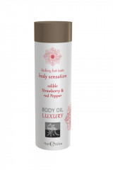 Съедобное масло для тела Клубника и Красный перец