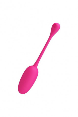 Силиконовое розовое виброяйцо с 12 режимами и перезарядкой Pretty Love