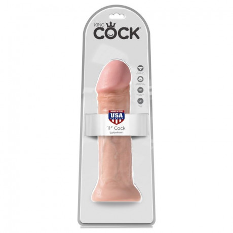 Реалистичный фаллоимитатор гигант на присоске King Cock 11 Cock Flesh
