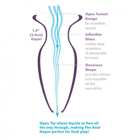 Мега анальный плаг с туннелем крупного размера Mega Anal Gaper