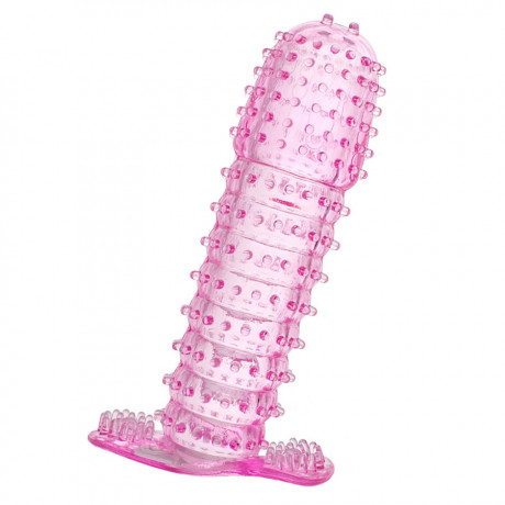 Гелевая прозрачная насадка c шипами