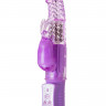 Фиолетовый вибратор с функцией вращения и мощным клиторальным стимулятором High-Tech fantasy