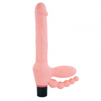 Анатомический безремневой страпон с вибрацией