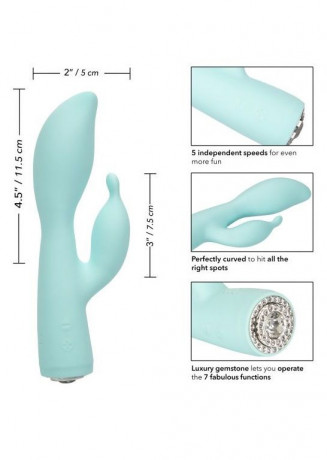 Изумительный перезарежаемый вибромассажер кролик в стилеТиффани Pave Victoria