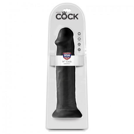 Огромный фаллос реалистик на присоске King Cock 14 Cock Flesh