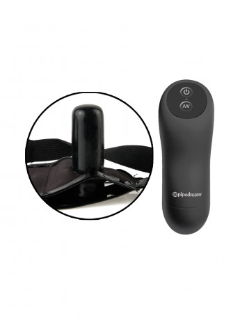 Женский страпон с вагинальной вибропробкой с пультом ДУ Remote Control Fantasy Strap-on