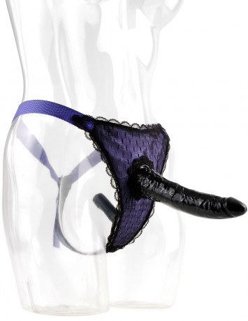 Женский страпон с вагинальной вибропробкой с пультом ДУ Remote Control Fantasy Strap-on