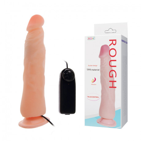 Вибратор реалистик на присоске с пультом управления ROUGH