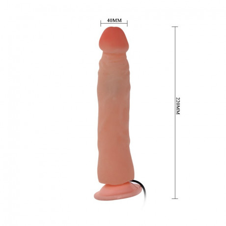 Вибратор реалистик на присоске с пультом управления ROUGH