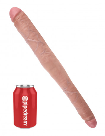 Фаллоимитатор с двумя реалистичными головками разного диаметра 16 Tapered Double Dildo