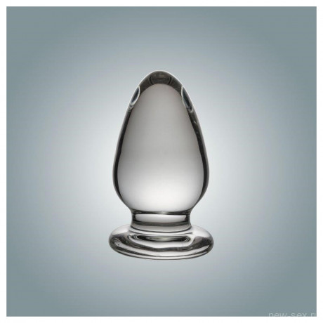 Стеклянная анальная пробка с зауженным кончиком