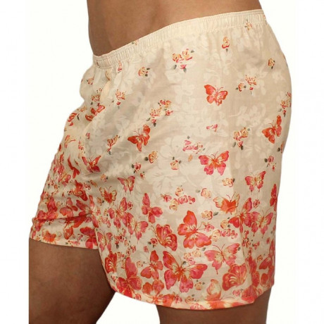 Семейные трусы мужские с оранжевыми бабочками