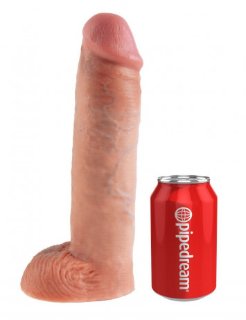 Мужской страпон с телесной насадкой 28 см на плечевых ремнях