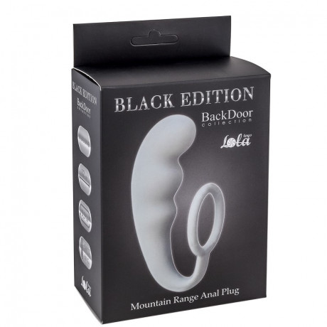 Анальный массажер простаты с эрекционным кольцом Mountain Range Anal Plug
