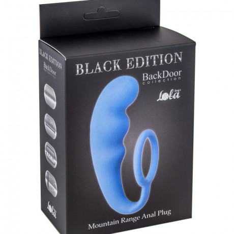Анальный массажер простаты с эрекционным кольцом Mountain Range Anal Plug