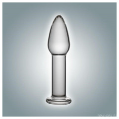 Удлиненная анальная втулка из прозрачного стекла