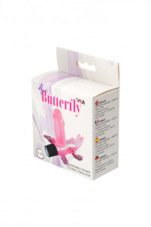 Водонепроницаемый поясной вибратор с отростком для стимуляции клитора TOYFA