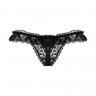 Откровенные черные стринги из нежного кружева с доступом к интимным зонам SoftLine Collection