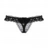 Откровенные черные стринги из нежного кружева с доступом к интимным зонам SoftLine Collection