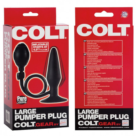 Силиконовая надувная анальная пробка большая COLT