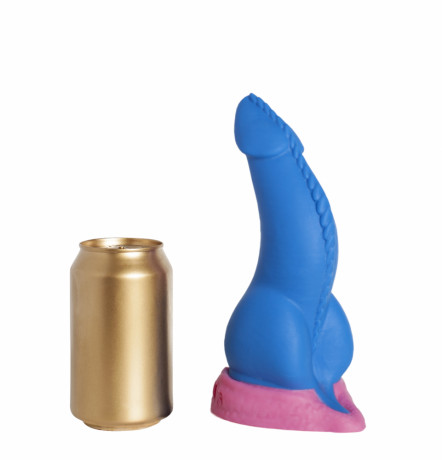 Силиконовый синий фаллоимитатор Дракона Эглан small