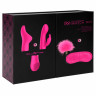 Набор из вибратора и двух насадок в комплекте с маской на глаза и пуховкой Pleasure Kit 1