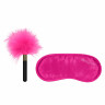 Набор из вибратора и двух насадок в комплекте с маской на глаза и пуховкой Pleasure Kit 1