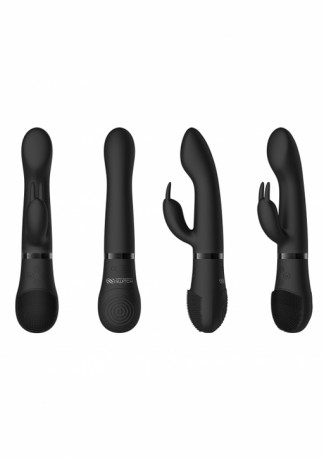 Набор из вибратора и двух насадок в комплекте с маской на глаза и пуховкой Pleasure Kit 1