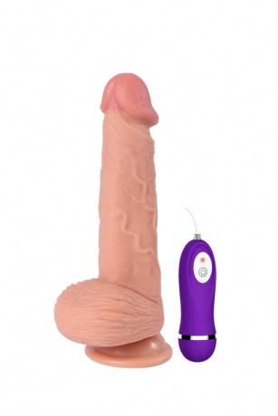 Реалистичный фаллоимитатор с вибрацией пультом управления REAL Dual Layer