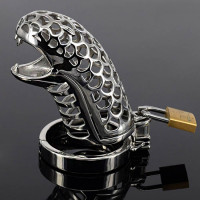 Металлическая клетка на пенис "Змея"