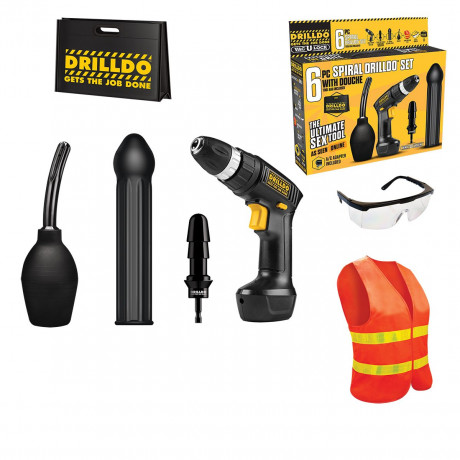 Секс набор со ребристым членом DRILLDO SPIRAL