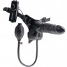 Черный страпон с ручным насосом Inflatable Vibrating 6