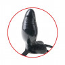 Черный страпон с ручным насосом Inflatable Vibrating 6