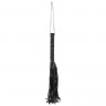 Чёрная многохвостая плеть из полиуретана Flogger