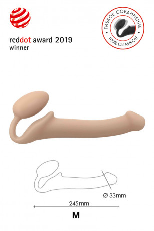 Безремневой реалистичный страпон с вагинальной пробкой Strap-on-me