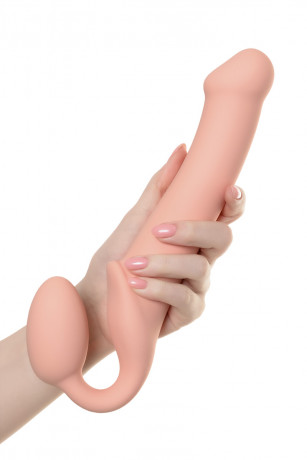 Безремневой реалистичный страпон с вагинальной пробкой Strap-on-me