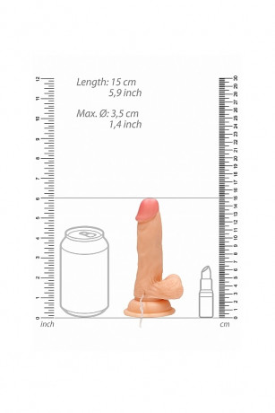 Фаллоимитатор с вибрацией и пультом управления Vibrating Realistic Cock With Scrotum 6 Inch