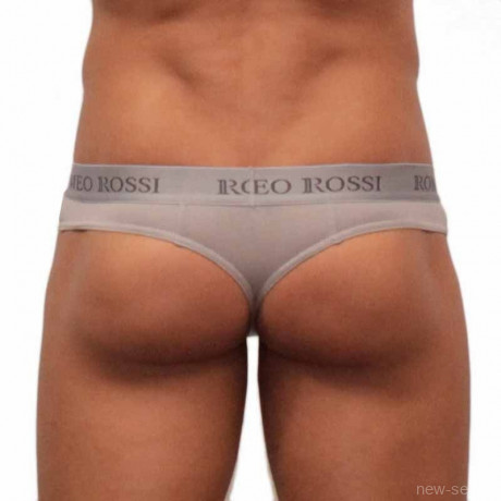 Серые мужские трусы стринги