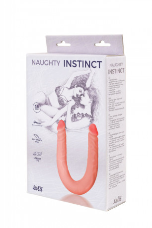 Двусторонний гнущийся фаллоимитатор Naughty Instinct