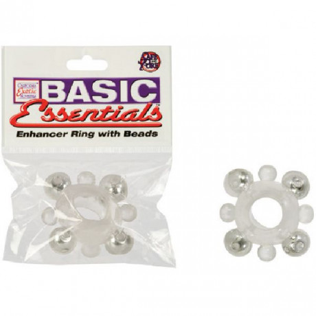 Эрекционное кольцо с бусинами BASIC ENHANCER
