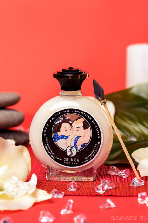 Декоративная крем-краска для тела ванильное и шоколадное искушение SHUNGA
