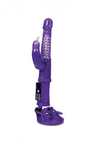 Вибратор с функцией вращения ствола и мощным клиторальным стимулятором High-Tech fantasy