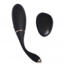 Черное виброяйцо с электростимуляцией и пультом ДУ JILL