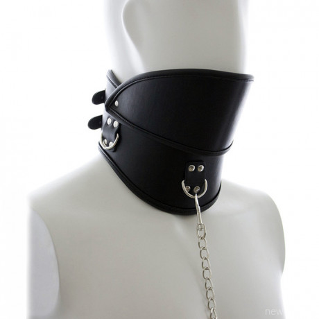 Широкий ошейник под подбородок с поводком
