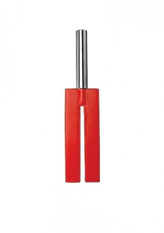 Кожаный стек с металлической ручкой